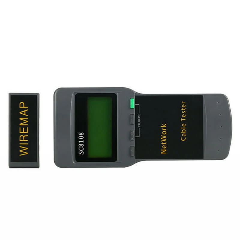 SC8108 LCD Network Tester Meter RJ45 Cat5E Cat6 UTP LAN Phone Cable Tester RJ11 Cable Meter with LCD Display