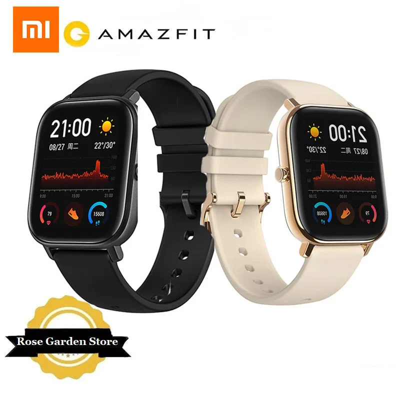 Смарт часы Amazfit GTS 1 65 AmoledGlobal Version 5ATM водонепроницаемые Huami с пульсометром и GPS для