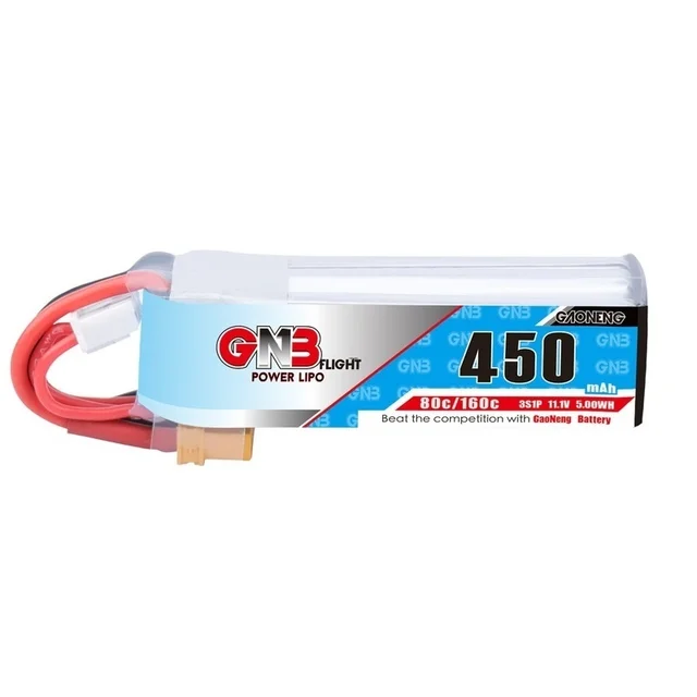 Gaoneng GNB 3S 11.1V 450mAh 80C XT30 Lipo Battery Gaoneng GNB 3S 11.1V 450mAh 80C XT30 Lipo Battery