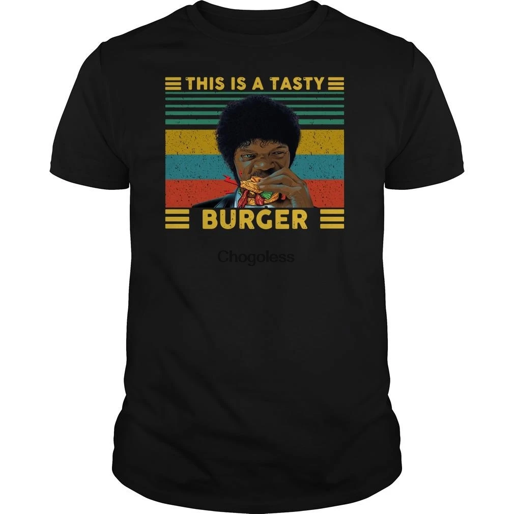 Самуэль Л. Джексон это вкусная винтажная рубашка с бургерами|Мужские футболки| |