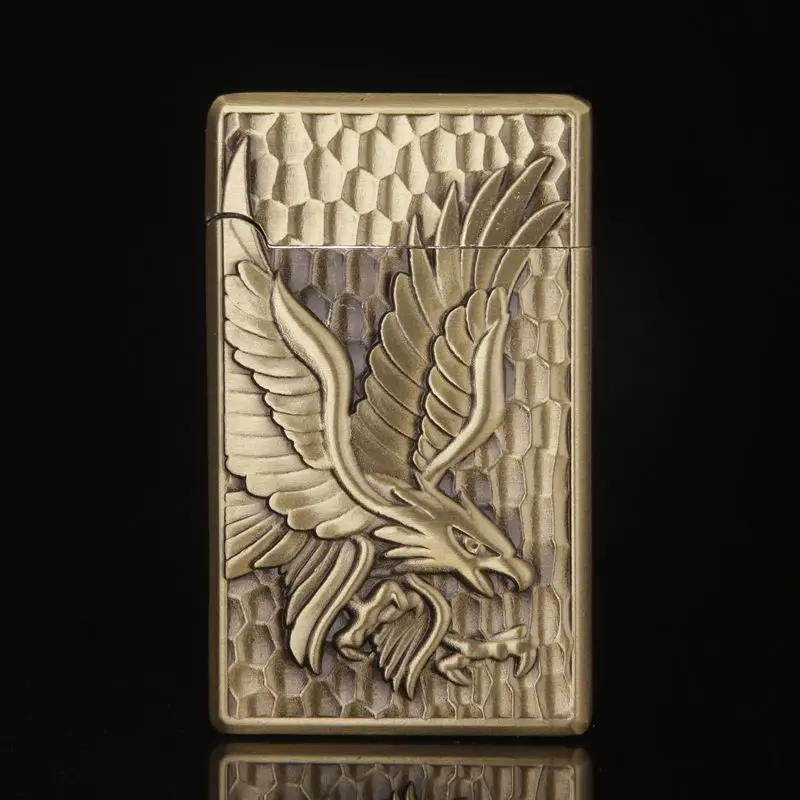Светящаяся Зажигалка Eagle креативная ветрозащитная двойная прямая зажигалка