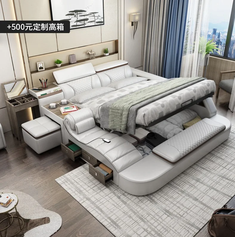 Современная мебель для спальни Многофункциональная Кожаная массажная кровать