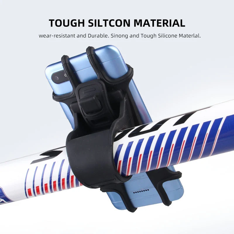 

Shockproof Pull-type Bracket Stable Navigation Bicycle Bracket Silicone Mobile Phone Holder For Cycle Riding Motorcycle Dropship