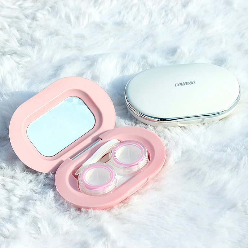 

4 Color New Magnetic Contact Lens Box Easy Carry Cartoon Contact Invisible Glasses Lens Box Unisex DIY Cosmetic Contact Lens Box