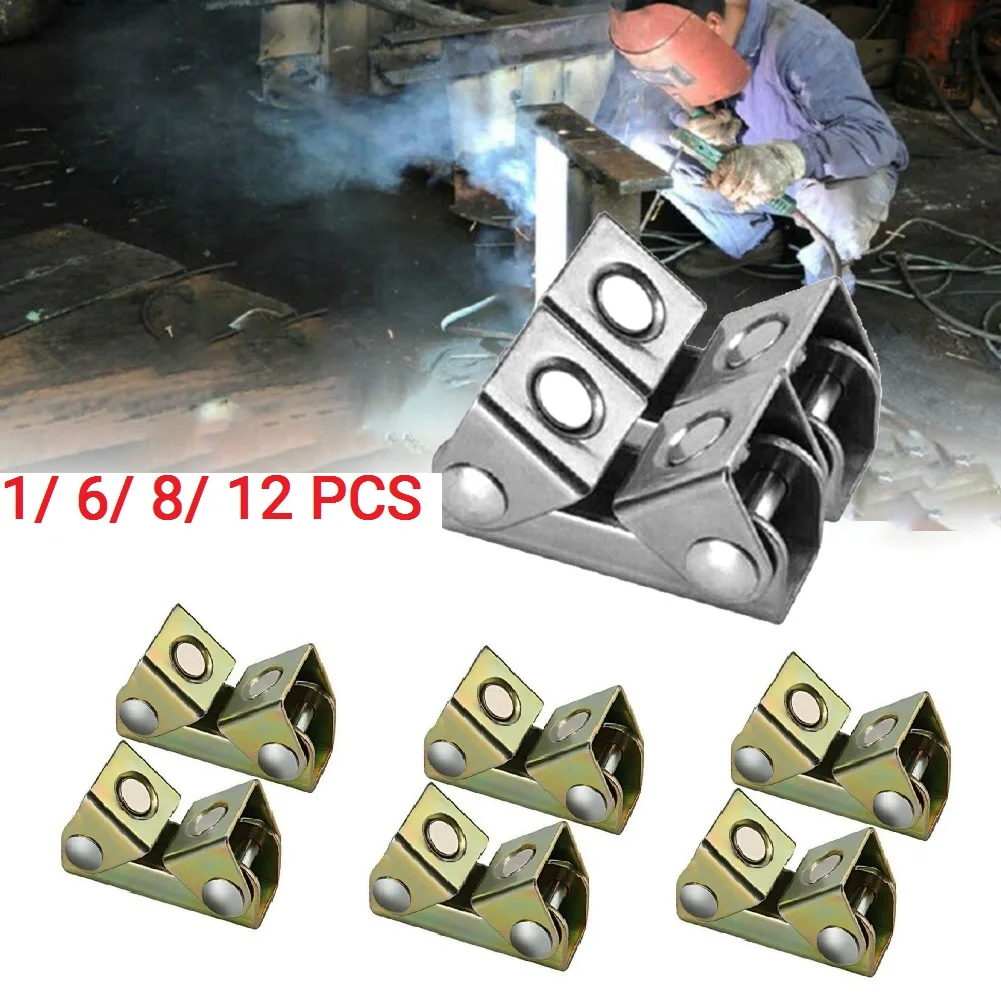 

1/6/8/12PCS V Type Welding Jig Magnetic Welding Clamps Fixture Adjustable For Door Window Tool V Pads Weld Holders Hand Tool