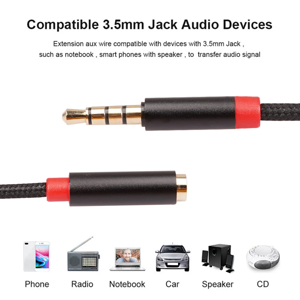 AUX-кабель с разъемом 3 5 мм для наушников динамиков ТВ DVD Папа-мама удлинитель аудио