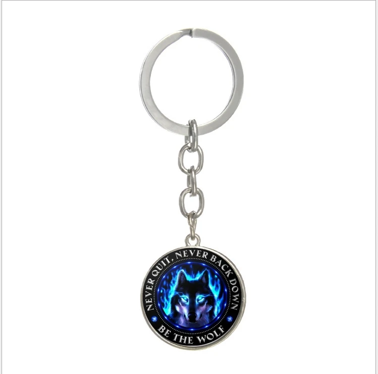 

2019 New Fashion Charm To Be A Wolf Wolf Eye Glass Keychain Accessories