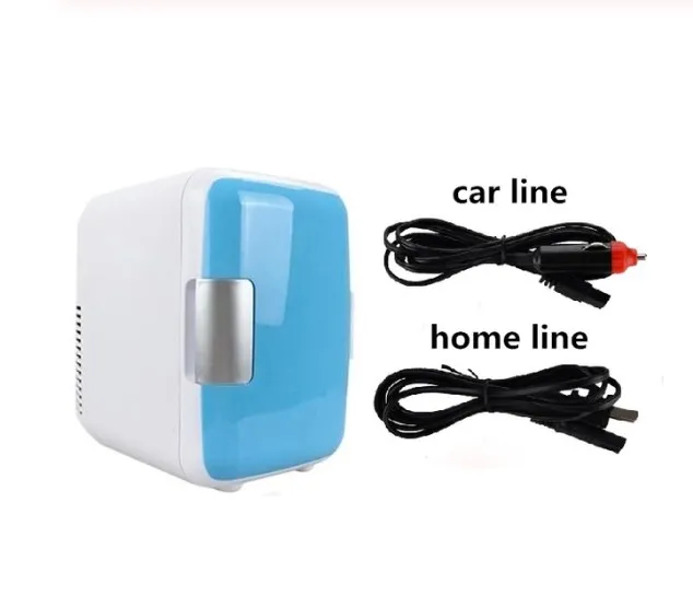 Blue--car and home Новинка, 4 л, маска для охлаждения, косметические нагревательные холодильники, холодильник, морозильник, охладители и подогреватели для дома и офиса, Хорошая безопасность, низкий уровень шума - Цвет: Blue--car and home