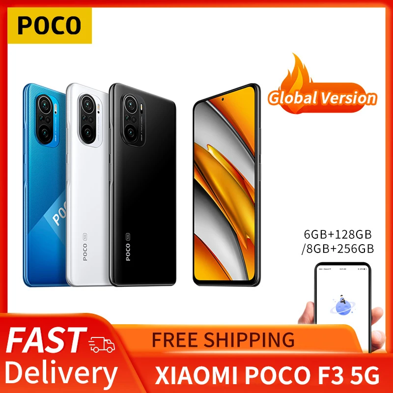 Смартфон глобальная версия POCO F3 Xiaomi 6 ГБ 128 ГБ/8 256 Восьмиядерный процессор Snapdragon 870