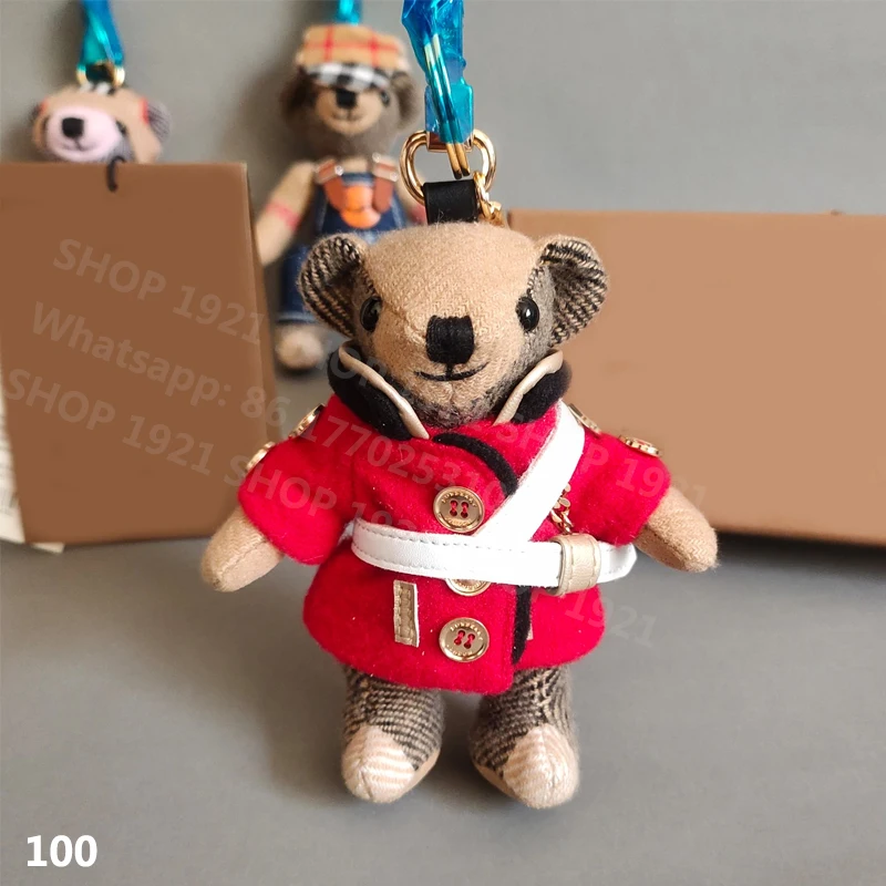 

Kawaii Bag Charm Chain Vintage Cartoon Bear Toy Doll Car Ornaments for Best Friend Gift Keyring Women Accessories 2021