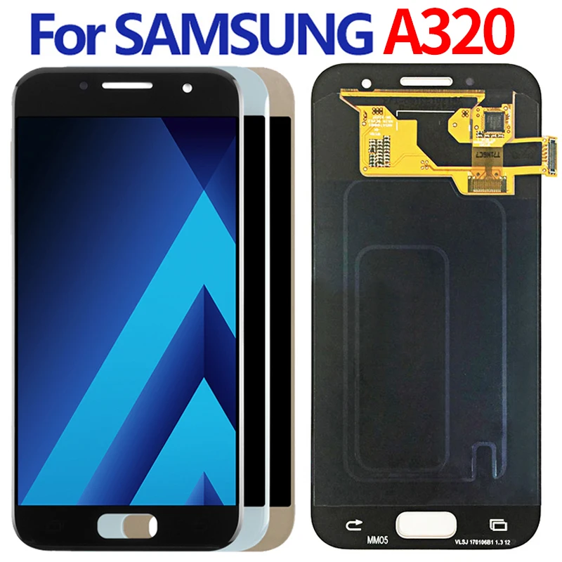Оригинальный AMOLED для Samsung Galaxy A3 2017 A320 A320M A320F ЖК-дисплей Сенсорный экран Сборка цифровой сборки замены SM-A320M.