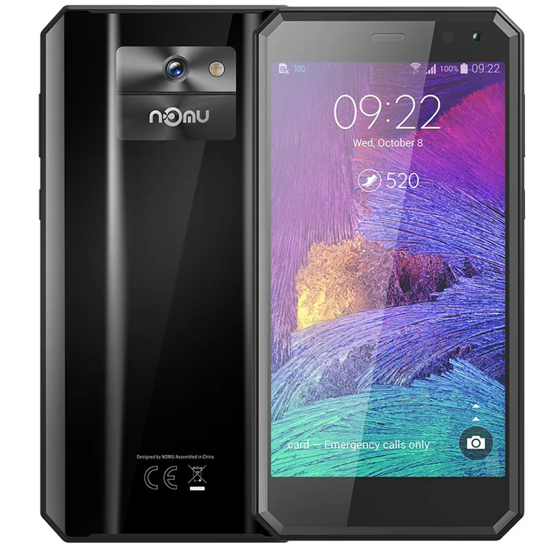 Черный IP68 NOMU M6 4G смартфон 5,0 дюймов Android 7,0 MTK6737VWT четырехъядерный 1,5 ГГц 2 Гб ОЗУ 16 Гб ПЗУ 8,0 МП задняя камера 3000 мАч батарея - Цвет: Черный