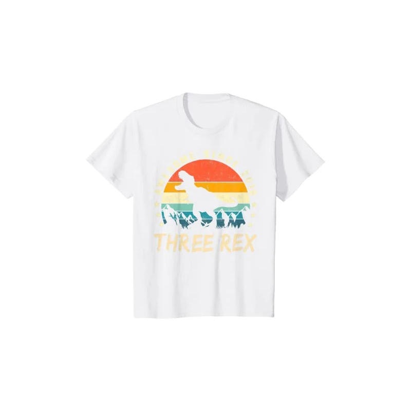 

Three Rex Funny Dinosaur Print Graphic T Shirts Men Summer Retro Tee Shirt Homme Oversize Short Sleeve Hip Hop Streetwear Tops