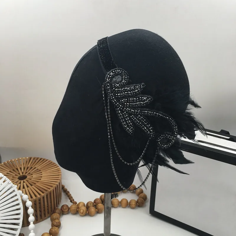 Прическа для волос в британском и европейском стиле шляпа головной убор берет