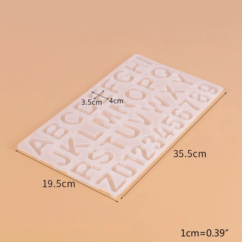 

Crystal Epoxy Resin Mold Alphabet Letter Number Pendants Casting Silicone Mould 54DC