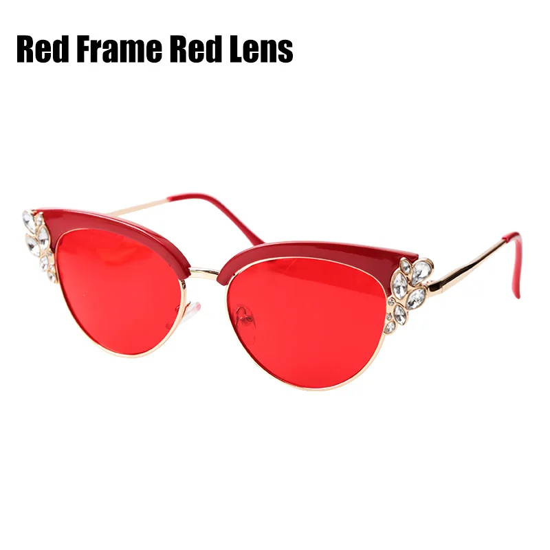 Red w Red Len SOOLALA, стразы, кошачий глаз, очки для чтения, женские, модные, Дамские очки, оправа для пресбиопии, очки для чтения w/чехол+ от 0,5 до 4,0 - Цвет оправы: Red w Red Len
