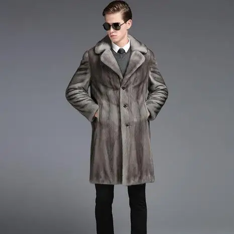 Теплые мужские пальто из искусственного меха 2019 негабаритных 4XL 5XL 6XL зимнее серое
