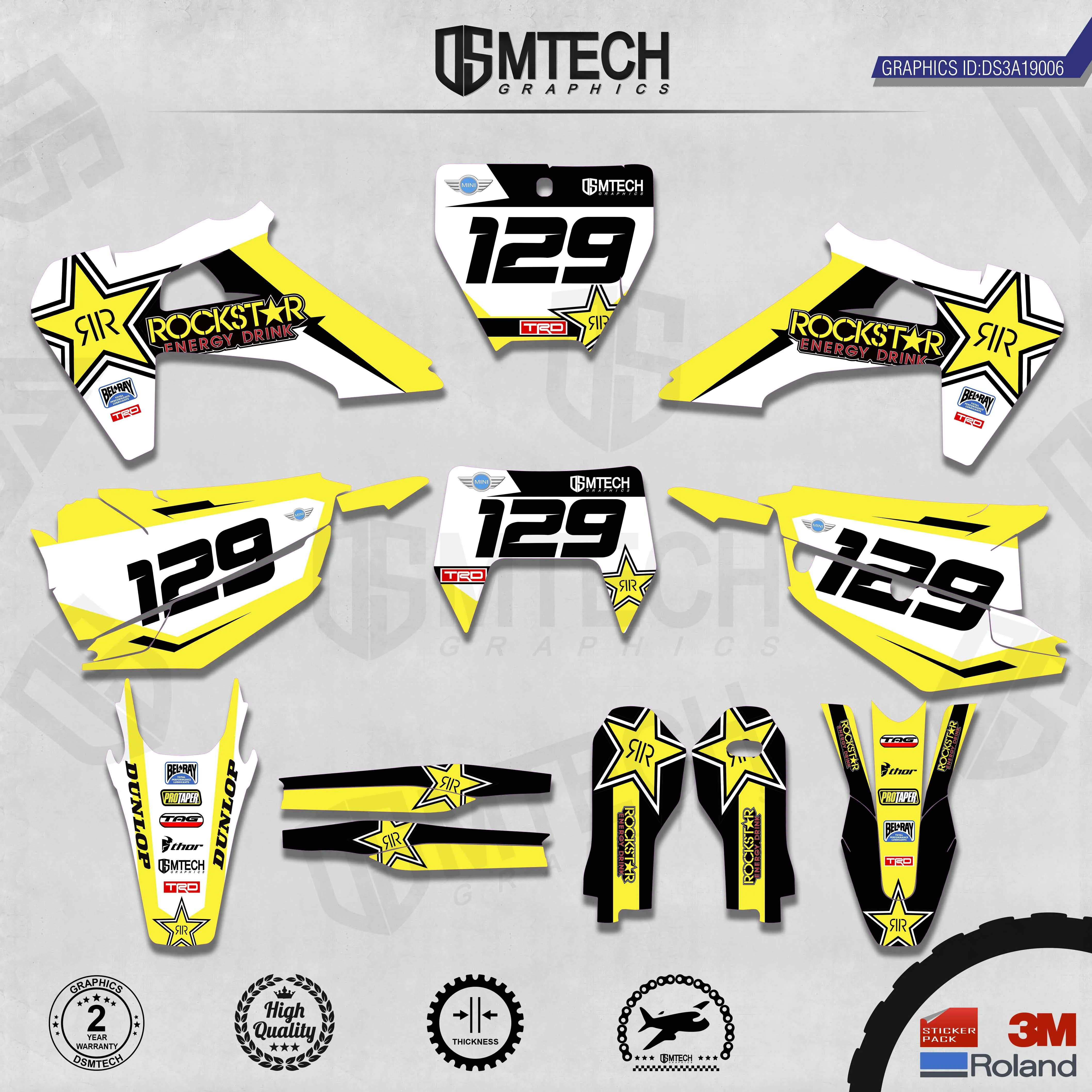 DSMTECH Customized Team Graphics Backgrounds Decals 3M Custom Stickers For TC FC TX FX FS 2019-2021 TE FE 2020-2022 006