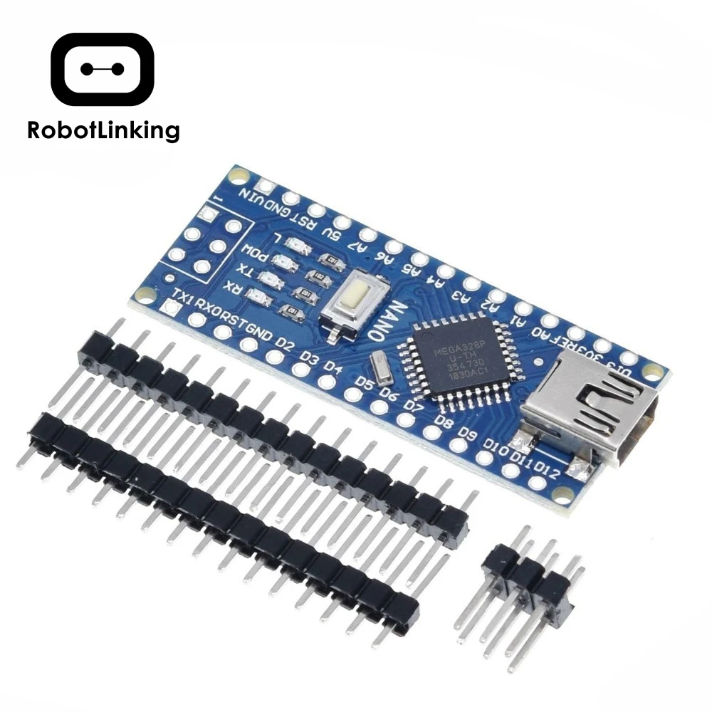 Плата Nano CH340/ATmega328P без USB кабеля совместима с Arduino V3.0 (без кабеля)|controller drivers|controle