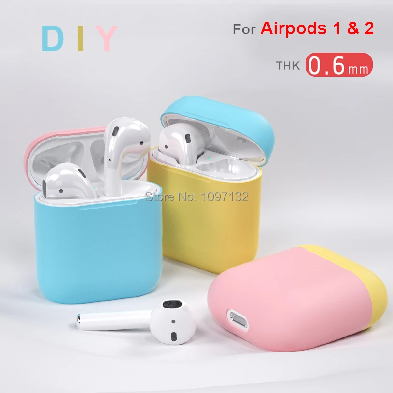 Чехол для Airpods жидкий силиконовый резиновый чехол Air Pods 1 2 беспроводные наушники
