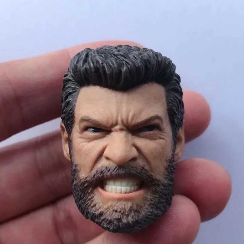 

Модель для вырезания головы Росомаха злого рогата в масштабе 1/6, модель для вырезания зубов с открытым ртом, для куклы 12 дюймов Phicen JIAOUL