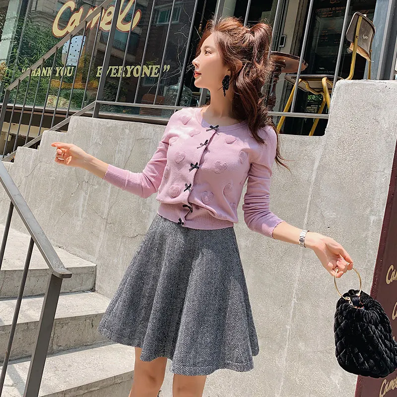 Dabuwawa серая плиссированная однотонная расклешенная мини юбка на молнии для