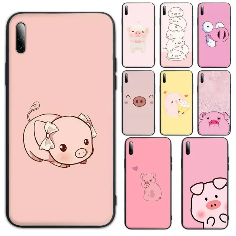 

Cute PINK Kawai Pig Phone Case For Huawei Y5 Y6 Y7 Y8 Y9 Nova 4 5 6 7 Pro Se Soft Back Cover