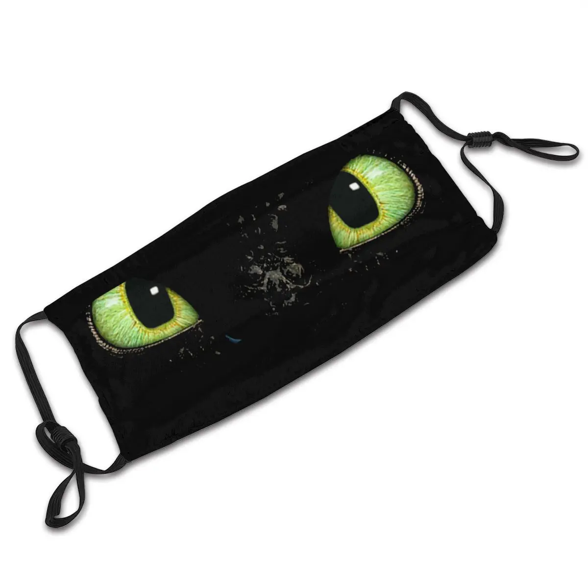 

Eyes Mouth Face Mask Toothless Fiery Eyes Facial Mask with Filters Kawai Adult Beautiful Mask