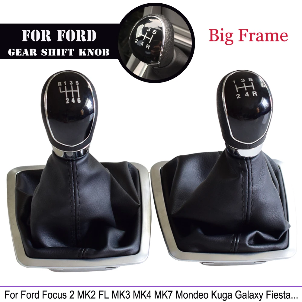 Рычаг переключения передач для Ford Focus 2 MK2 FL C-MAX MK3 MK4 MK7 кожаная ручка крышка рычага