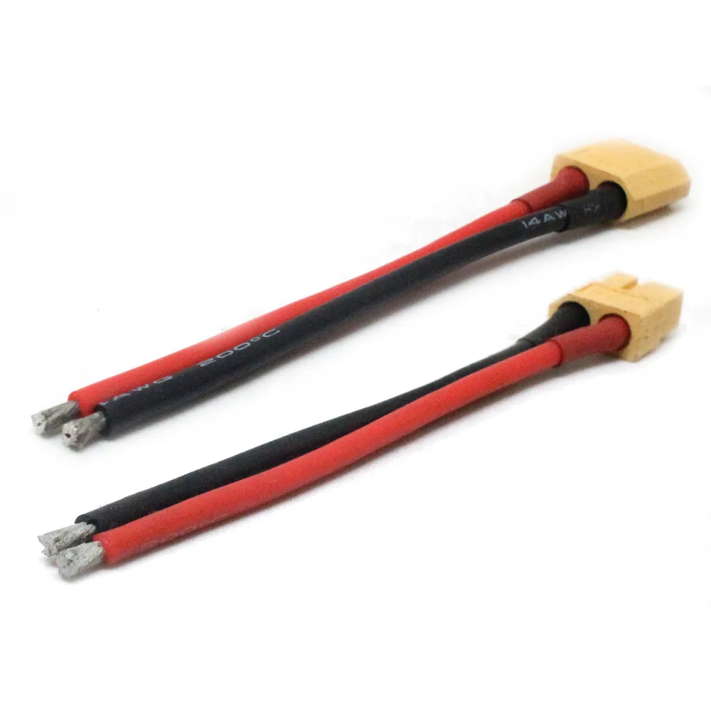 2pcs Of XT60 Battery Male Female Connector Plug with Silicon 14 AWG Wire Model airplane kids toys Juguetes Zabawki Brinquedos | Игрушки и