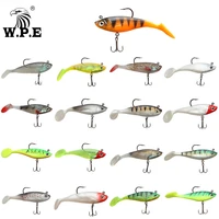 w p e soft lure 3 4pcspack 8101113cm lead head fishing fishing lures fishing tackle swimbait silicone lure bass jig fish