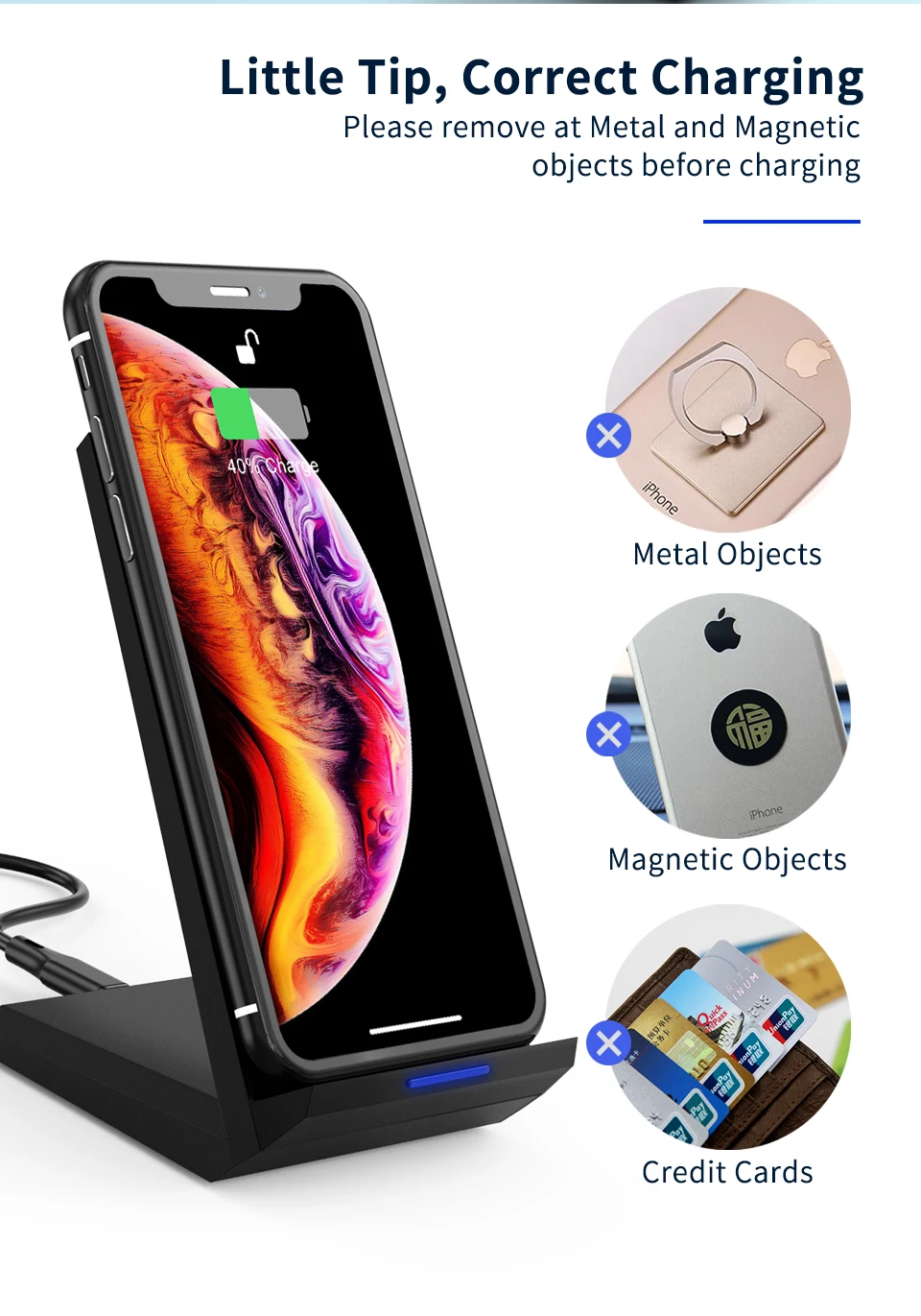 Coolreall Qi Беспроводное зарядное устройство Подставка для iPhone X XS 8 XR samsung S9 S10 S8 S10E 15 Вт быстрая Беспроводная зарядная станция зарядное устройство для телефона
