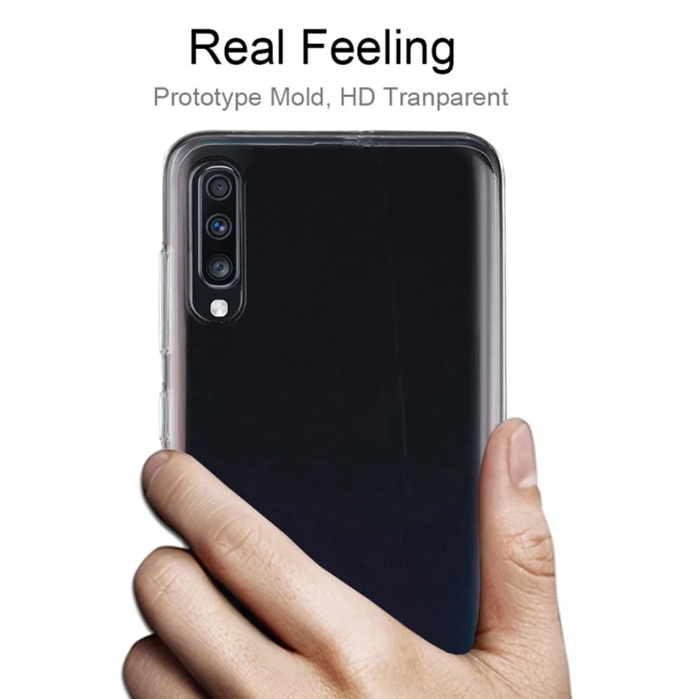 

For Samsung Galaxy A70 TPU Anti-Scratch Phone Case Soft Protective Cover Clear