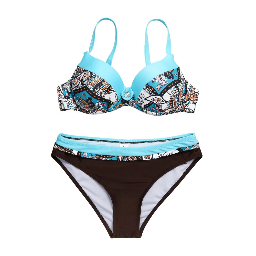

Womens Padded Push-up Bra Bikini Set Swimsuit Bathing Suit Swimwear summer spring female Push up bathing Sexy