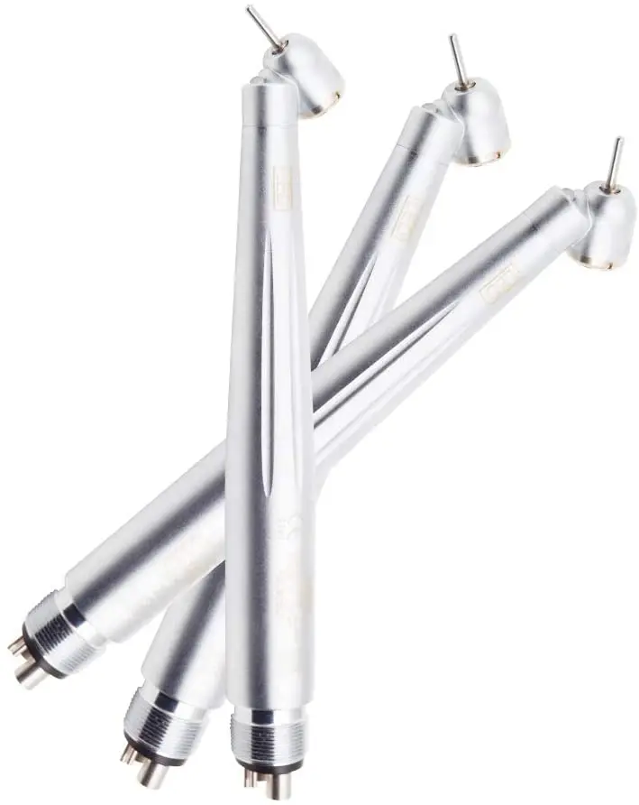 

Dental Handpiece 45Angle View LED High Velocity Air Connector 4H 3pcs