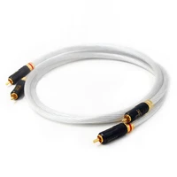 pair yter ultimate 7n phocc copper silver platd audio rca interconnect cable gold plated rca plug with wire