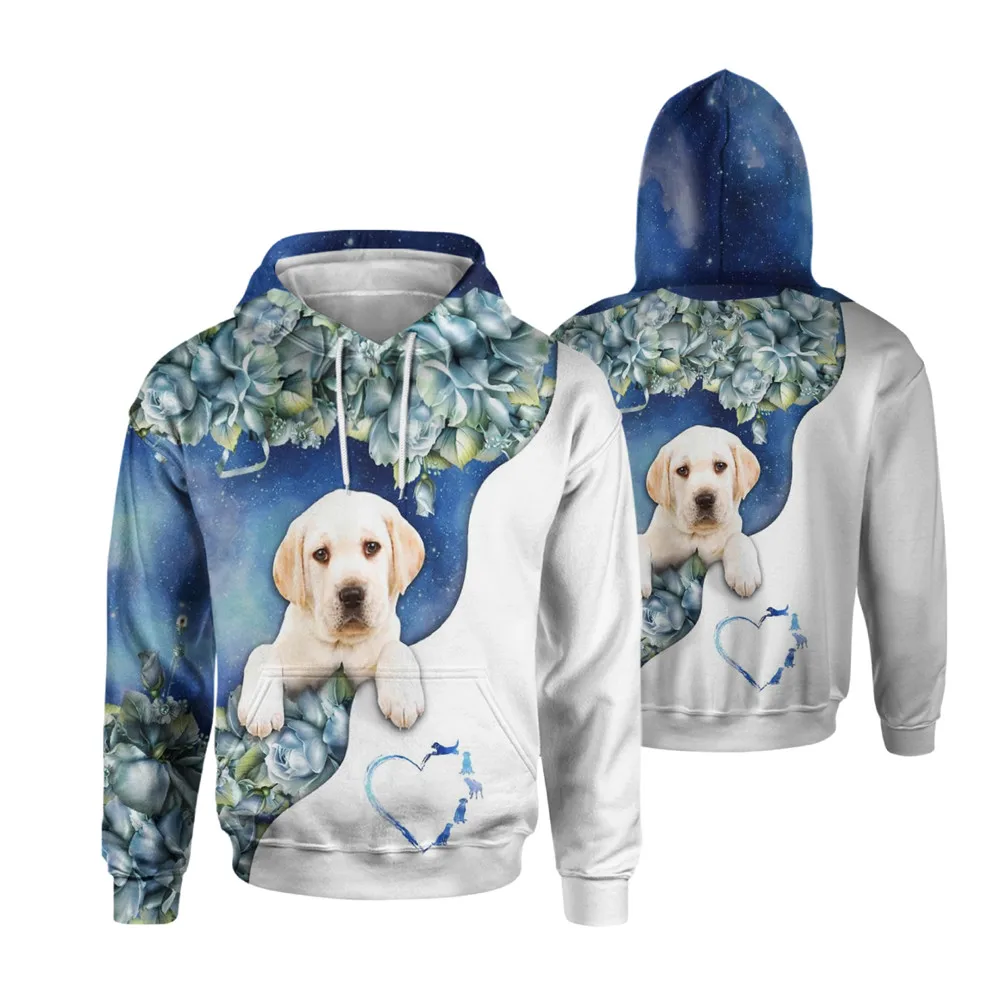 

CLOOCL Graphic Flowers Men Hoodies Animals Pets Labrador Puppy Men Clothing 3D Print Casual Hoodie Unisex Harajuku Pullovers