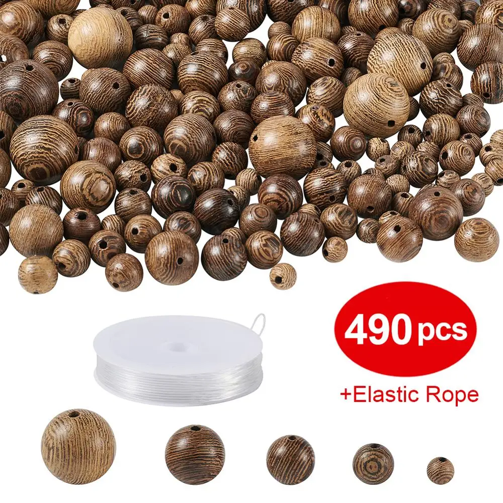 Круглые деревянные бусины для браслетов ожерелий сережек бижутерии верблюжьего