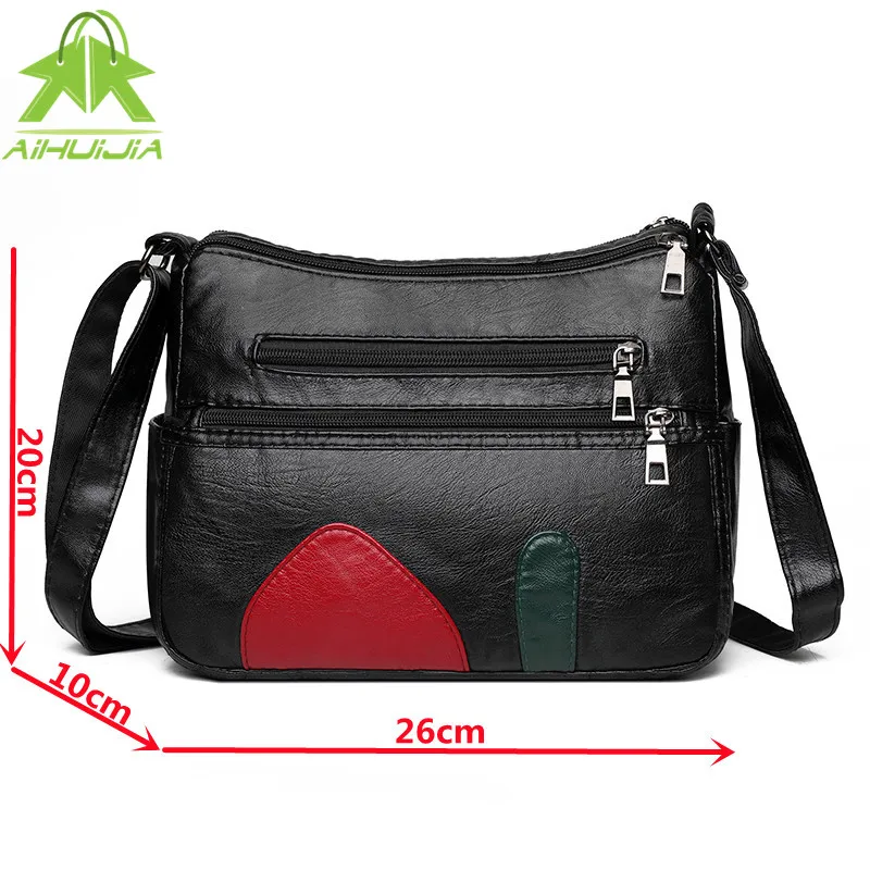 

High Quality PU Leather Women Shoulder Bags 2021 New Designer Solid Color Messenger Bag Fashion Large Capacity Female Handbags