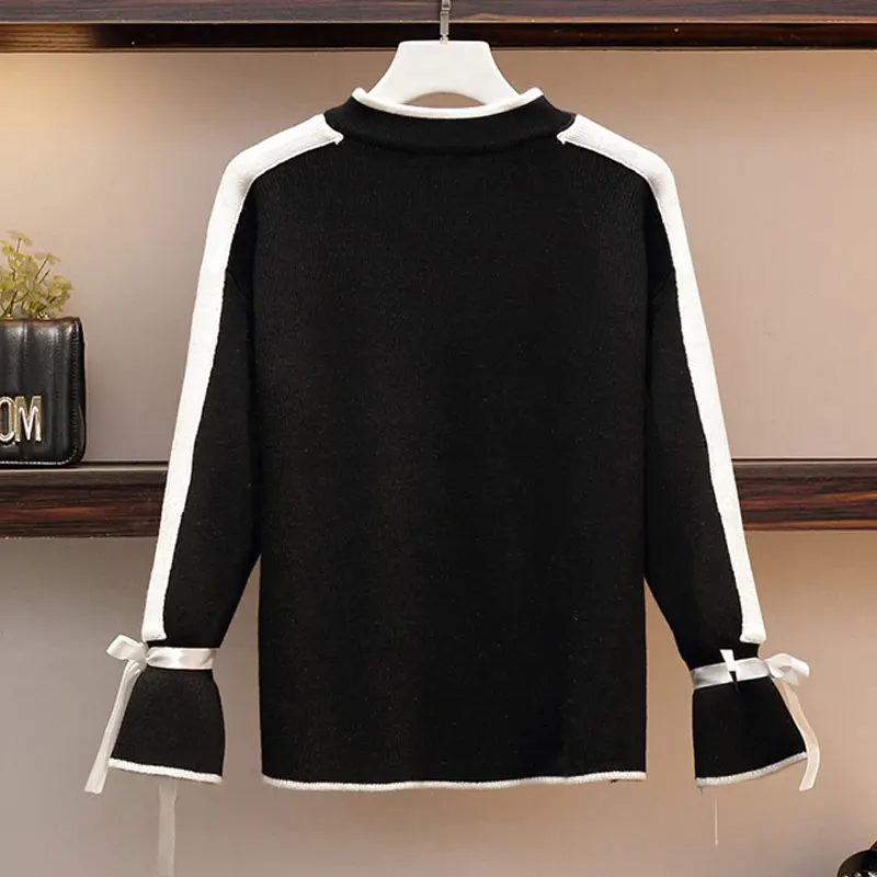 Женский трикотажный комплект HAMALIEL элегантный пуловер с расклешенным рукавом и