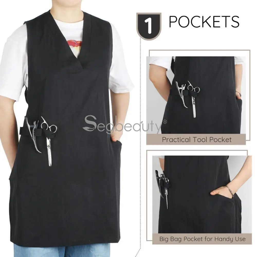 Segbeauty стильный халат без рукавов накидка для резки рабочая форма стрижки волос
