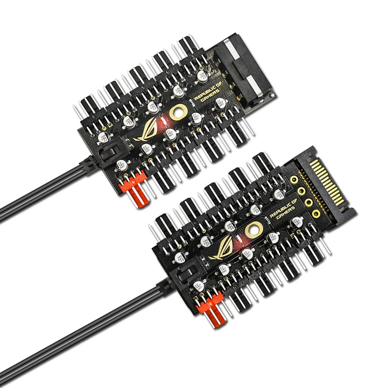 10 портов 4pin PWM сплиттер концентратор вентилятора с RPM контроллер скорости кабель