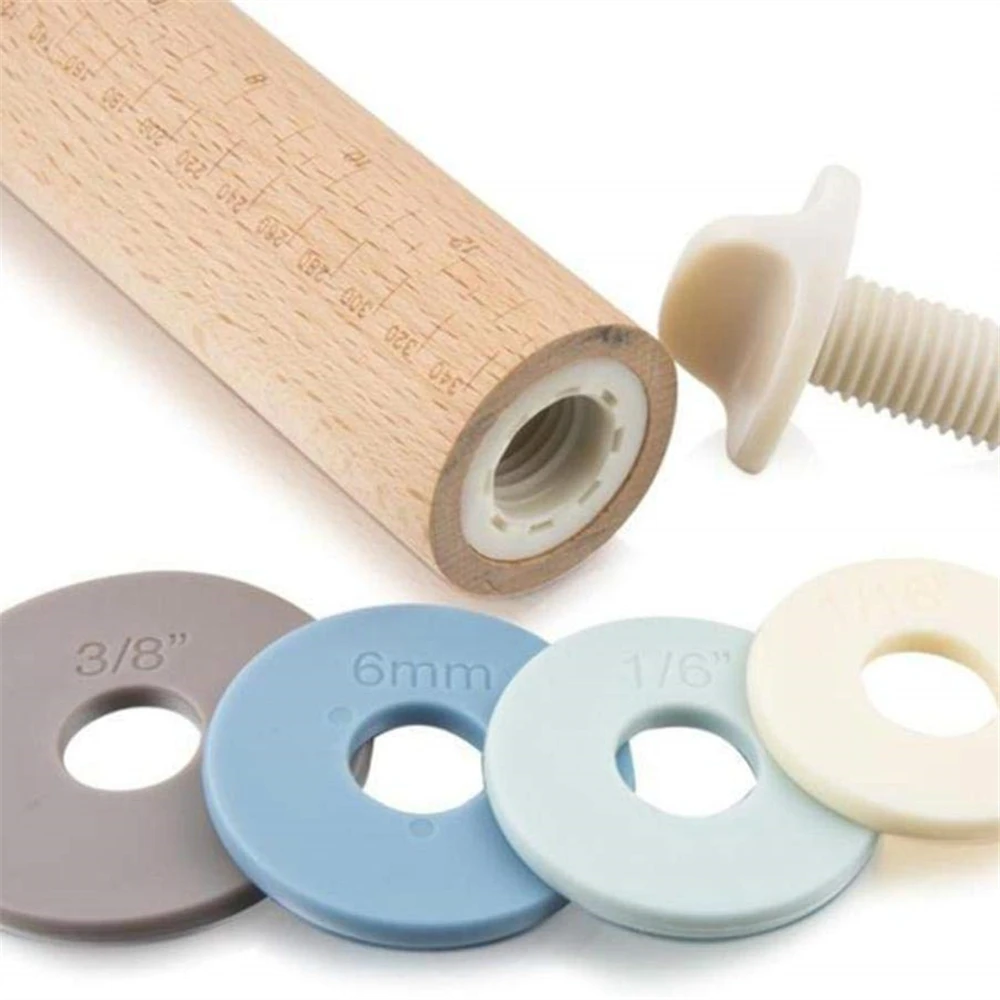 Роликовый штифт с толстыми кольцами для инструментов выпечки регулируемый