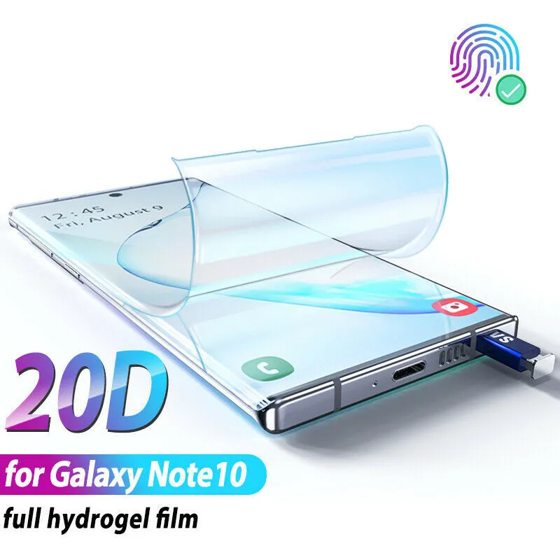 20D Гидрогелевая пленка для защиты экрана samsung Galaxy Note 10 pro гидрогель note 8 9 10pro мягкая