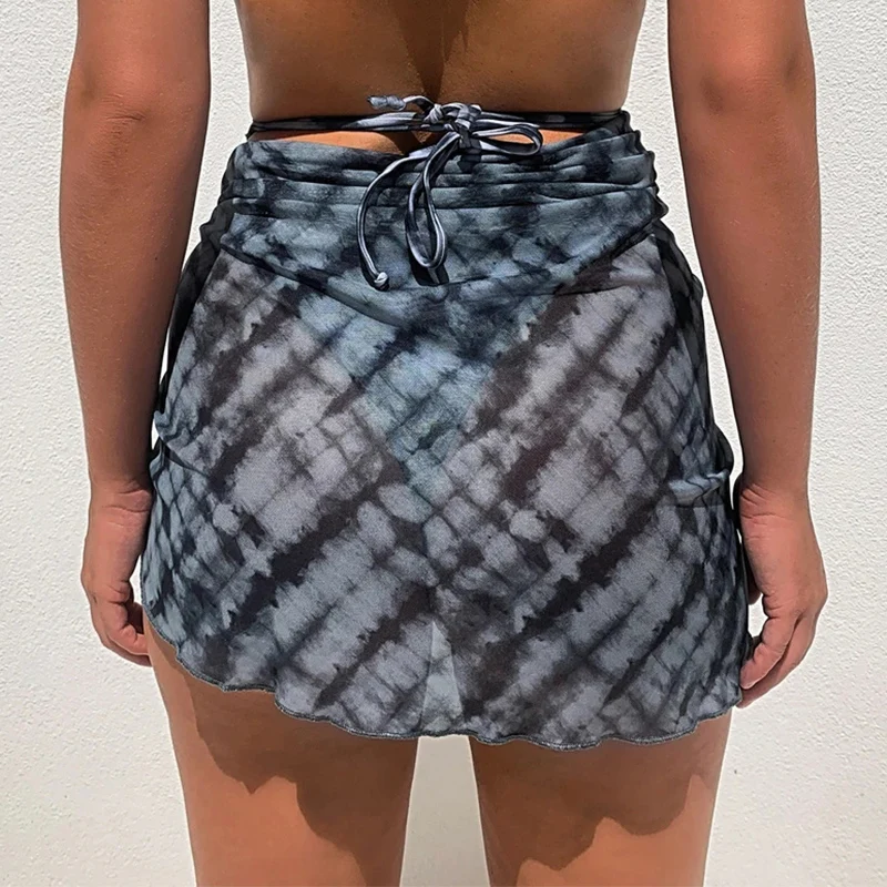 

Tie Dye Sexy Women's Sarong Beach Wear Female Swimming Dress Skirt