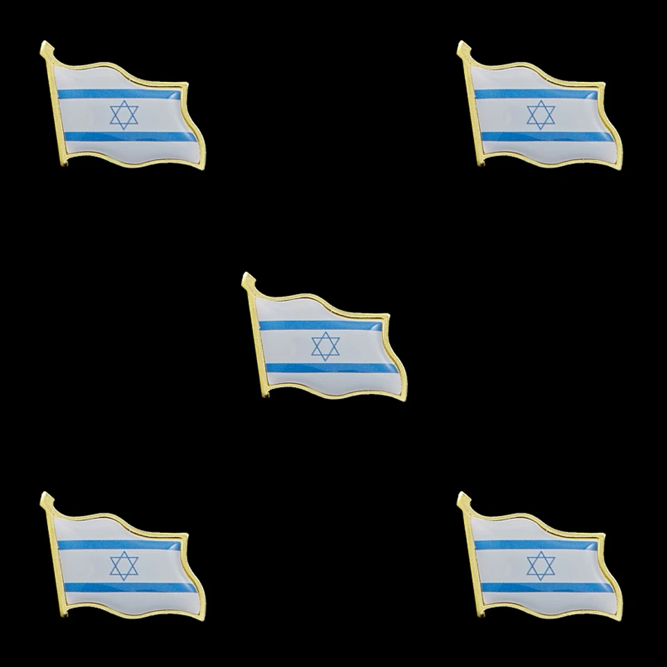 5 шт. Флаг Израиля булавка брошь развевающаяся значок с флагом страны значки на