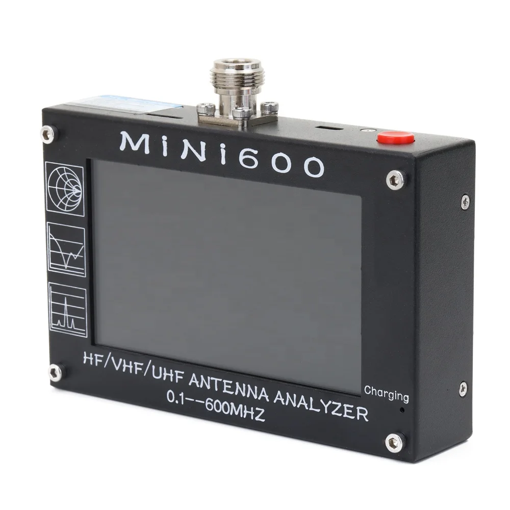 

Счетчик частоты MiNi600, 0,1-600 МГц, 5 В, 1,0 А, HF, VHF, UHF, антенна, анализатор частоты 1999-4,3 с 2,4-дюймовым сенсорным ЖК-дисплеем TFT