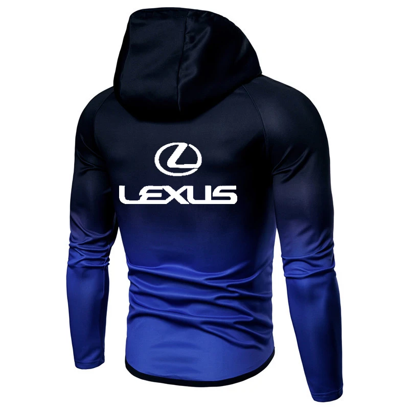 Весенне-осенняя куртка на молнии толстовки с капюшоном lexus принт логотипом