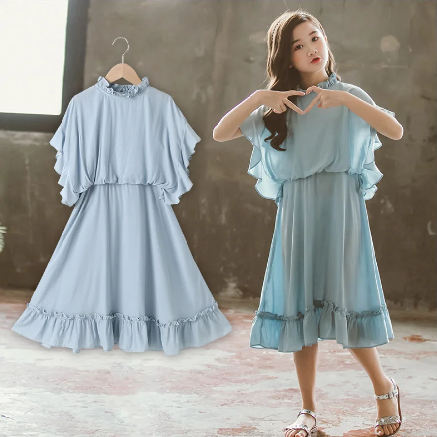 

Girls Chiffon Dress 2021 New Summer Dress Korean Children's Dress Princess Dress Little Girl Summer Dress