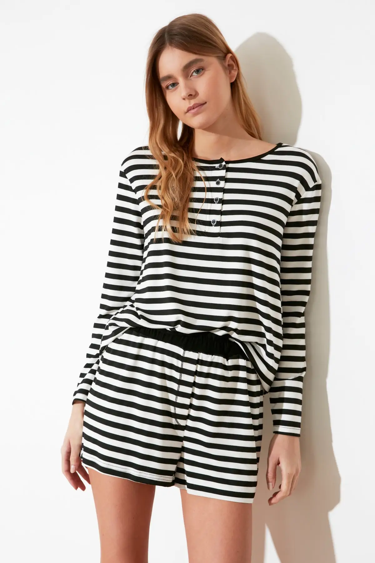 

Trendyol Striped Knitted Pajamas Set THMSS21PT0165